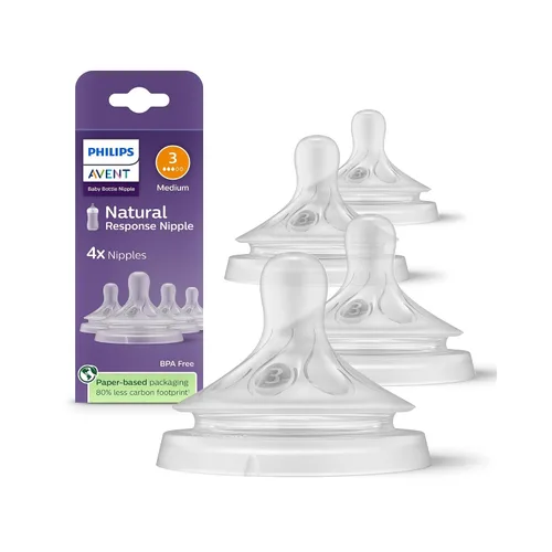 Vista 11 de Philips Avent Tetinas de respuesta natural, flujo extra lento (flujo 1), paquete de 4, SCY961/44