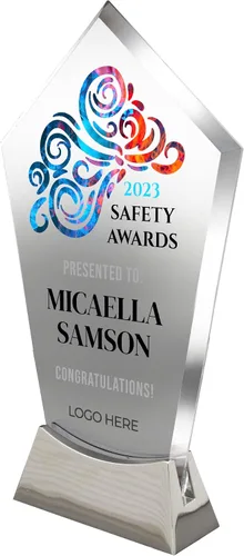Vista 2 de Placa de vidrio personalizada de 9 1/4 pulgadas, placa personalizada como premios y trofeos, placas de vidrio para premios como jubilación