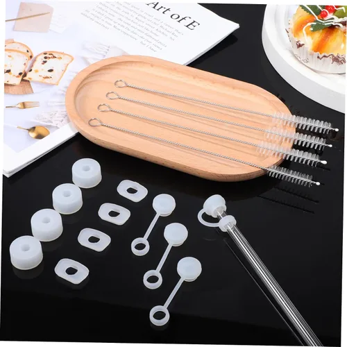 Vista 8 de 12Pcs Silicone Leakproof Stopper Set with Straw Cover Cap and Cleaning Brushes Compatible with Stanley Cup and Spill Stoppers for Spill Protection
