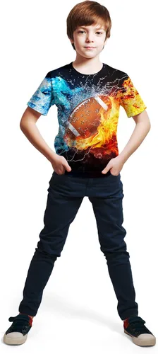 Vista 2 de QoGoer Camisetas gráficas 3D para niños, camisetas novedosas para niños y niñas, camisetas de manga corta con cuello redondo para adolescentes de 6