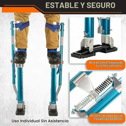Vista 6 de Pentagon Herramienta profesional 18"-30" zancos azules para paneles de yeso de la más alta calidad