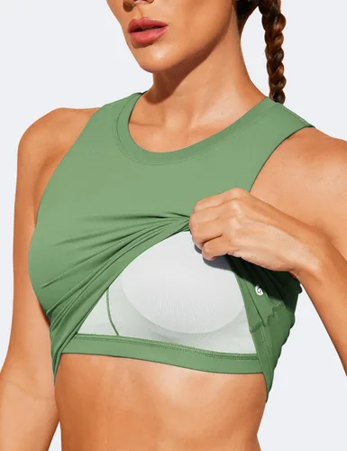 Vista 3 de Natural Feelings - Sujetadores deportivos sin mangas, con relleno extraíble, para mujer ombligueras para yoga, entrenamiento, correr