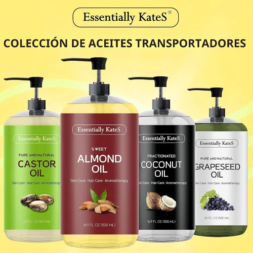 Vista 7 de Aceite de almendras Essentially KateS 16.9 fl oz - 100% puro y natural y prensado en frío
