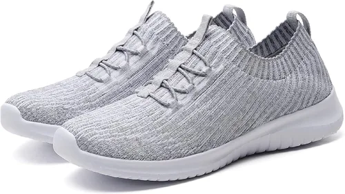 Vista 4 de konhill Zapatos cómodos para caminar para mujer, tenis atléticos, casuales, sin cordones