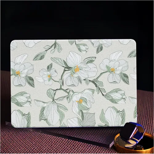 Vista 26 de Funda compatible con MacBook Air de 13 pulgadas (versión 2010-2017). Modelos: A1466 / A1369, funda rígida de piel crema texturizada a cuadros, sin