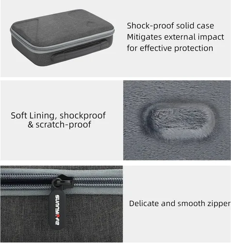 Vista 6 de Action 3 Funda para DJI Osmo Action 3 Cámara Bolsa Accesorios Cubierta Protectora para Varilla de Extensión Baterías Adaptador Base Tornillos Cordón