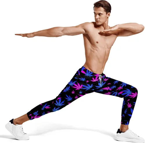 Vista 3 de Pantalones deportivos para hombre con bolsillos cónicos para hombre, pantalones deportivos para correr, entrenar y trotar