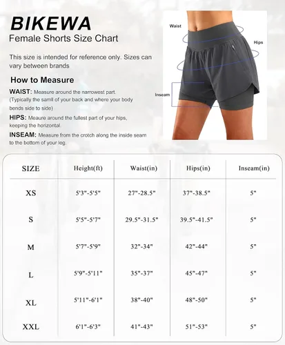Vista 7 de Bikewa Pantalones cortos de ciclismo de montaña para mujer, acolchados en 4D, con bolsillos con cremallera