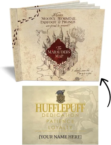 Vista 20 de Harry Potter - Marauder's Map Sketchbook - Contains Personalized Gryffindor Certificate and 5 Blank Parchment Papers - Officially Licensed