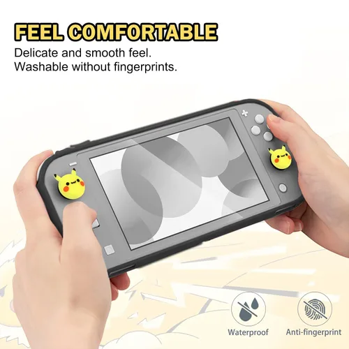 Vista 4 de DLseego Flash Pika Switch Lite Funda protectora de TPU suave y a prueba de golpes, resistente a los arañazos, piel de amina japonesa Joy Con con 2