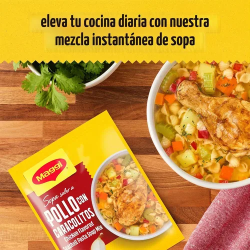 Vista 3 de Maggi Mezcla de sopa de pasta con sabor a pollo, 2.11 onzas, 24
