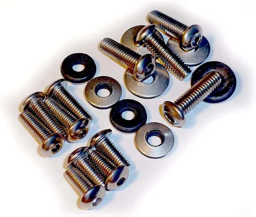Vista 3 de Pernos o tornillos de matrícula alemán de lujo para automóvil (compatible con BMW y Mercedes-Benz)