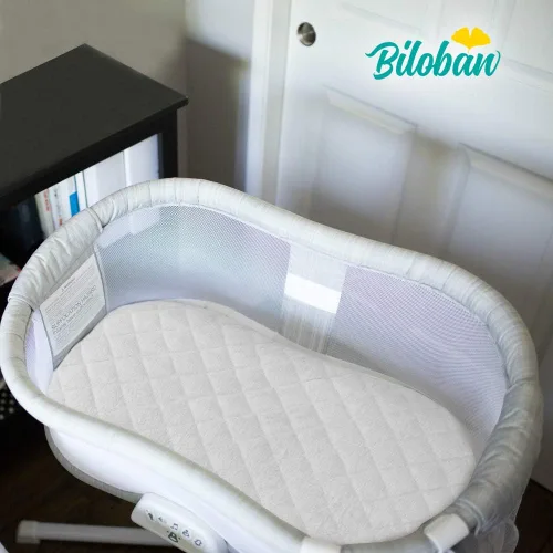 Vista 7 de Funda de colchón para moisés compatible con Halo Moisés giratorio, Glide, Serie Premiere & Luxe Sleeper, protector de colchón impermeable, paquete