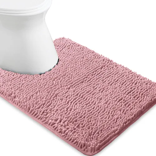 Vista 25 de Yeaban Alfombra de pasillo de baño de 24 x 72 pulgadas, antideslizante, alfombra de baño larga de felpilla gruesa, absorbente y lavable, alfombra