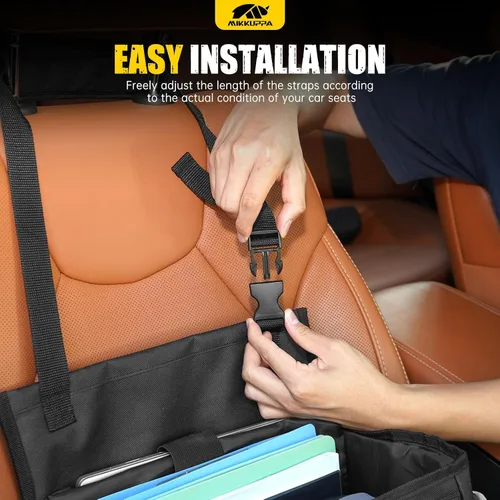Vista 6 de MIKKUPPA Organizador de Asiento Delantero de Coche - Organizador de Asiento de Pasajero Mejorado y Ampliado con Almacenamiento Dedicado para Laptop