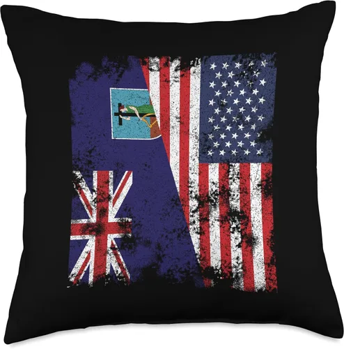 Vista 5 de Montserrat Flag Nation Montserrat - Almohada con diseño de bandera de Estados Unidos, 16 x 16 pulgadas, multicolor