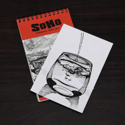 Vista 5 de SoHo Urban Artist Bloc de dibujo de tapa blanda, 4 x 6 pulgadas, 92 libras (5.29 oz/m²), cuaderno de bocetos de medios mixtos, 24 hojas de doble