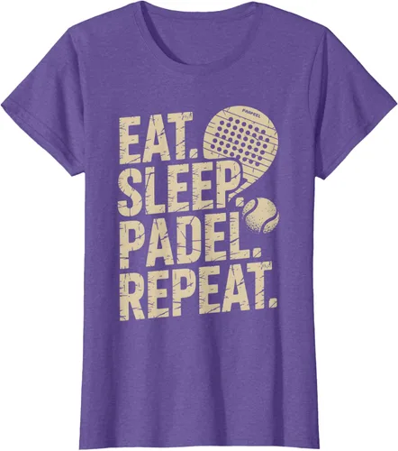 Vista 21 de Camiseta Eat Sleep Padel Repeat Padel Jugador de Tenis