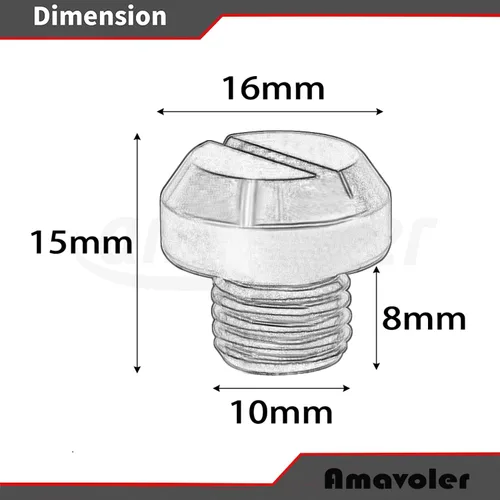 Vista 2 de Tapón para agujero de espejo de motocicleta M10x1.25, piezas de repuesto universal para Honda Kawasaki Ducati KTM Yamaha, etc.
