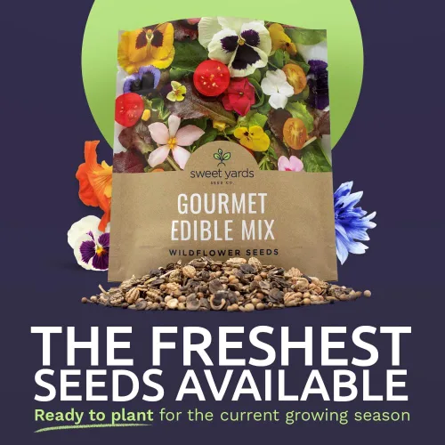 Vista 2 de Wildflower Seeds - Mezcla de flores comestibles, 1 onza más de 7,000 semillas anuales y perennes polinizadas abiertas