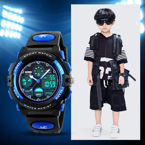 Vista 7 de Dayllon Kids Digital Watch Outdoor Sports 50M Waterproof Electronic Watches Alarm Clock 1224 H Stopwatch Calendar Boy Girl Wristwatch