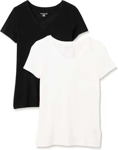 Vista 7 de Tienda Essentials Women's Classic-Fit Short-Sleeve V-Neck T-Shirt, (Available in Plus Size), Multipacks