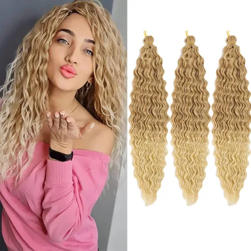 Vista 12 de 3 trenzas de ganchillo Passion Twist, cabello sintético preseparado para trenzar de 14 pulgadas, 3 paquetes de cabello trenzado pretrenzado