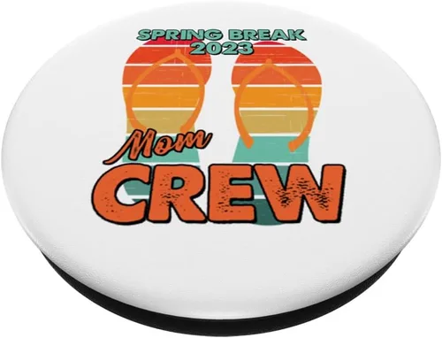 Vista 2 de Women Spring Break 2023 Squad Beach Vintage Cool Flip Flops PopSockets Swappable PopGrip