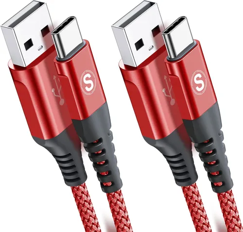 Vista 15 de sweguard Cable USB a USB C [2 unidades, 3.3 pies] de nailon trenzado USB A a tipo C, cable de carga rápida para iPhone 17, 16, 15 Pro Max, Samsung