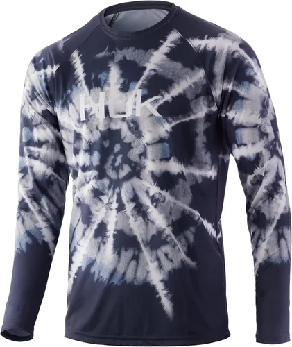 Vista 33 de Huk Pursuit Vented LS para hombre Refracción Fish Fade - San Sal/Wahoo