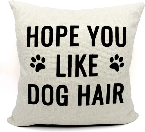 Vista 11 de Mancheng-zi Fundas de almohada para perros, 18x18 - Almohada de patas, Regalos para amantes de los perros
