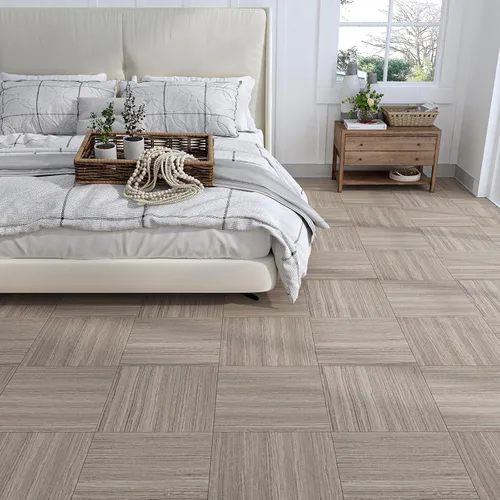 Vista 3 de VaryStyle Paquete de 20 pisos impermeables para despegar y pegar, azulejos de vinilo con aspecto de madera de 12 x 12 pulgadas, autoadhesivos