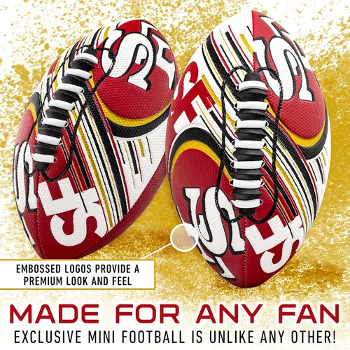 Vista 2 de Franklin Sports NFL Team Mini Balones de Fútbol Americano - Juvenil 8.5" Balón de Fútbol Americano con Licencia Oficial de la NFL + Conjunto