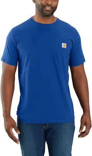 Vista 5 de Carhartt Para Hombre 104616 Force® Ajuste Relajado Peso Medio Manga Corta con Bolsillo Aventurine