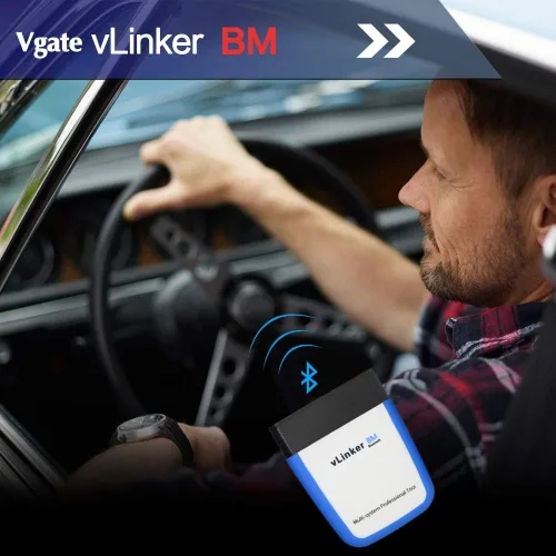 Vista 7 de Vgate vLinker BM OBD2 - Lector de código Bluetooth, herramienta de escaneo OBDII para Android y Windows, hecho para BimmerCode