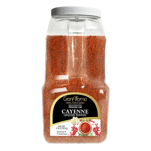 Vista 6 de GranAroma, pimienta de cayena en polvo, 9.6 onzas Para condimentar, cocinar y añadir calor a los platos