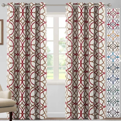 Vista 33 de H.VERSAILTEX Cortinas opacas de 63 pulgadas de largo, juego de 2 paneles de cortinas térmicas y cortinas para tratamiento de ventana, reducción