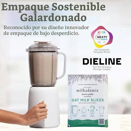 Vista 10 de milkadamia Rebanadas de leche de avena, 20 rebanadas