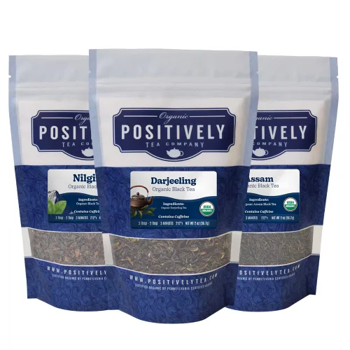 Vista 9 de Organic Positively Tea Company, Muestra de té negro, hoja suelta, 4 onzas, paquete de 3