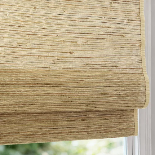 Vista 9 de Bamboo Cordless Roman Shades, Blackout Bamboo Blinds for Windows Block UV Rays, Ceiling/Inside/Outside/Door Mount, With Valance, Privacy Liner