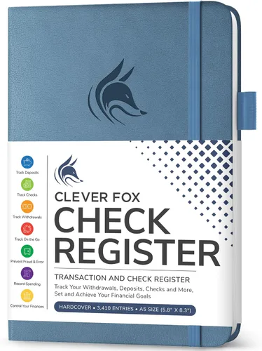 Vista 25 de Clever Fox Libro de registro de cheques – Registro de transacciones de lujo, libro de contabilidad contable, registro de cheques y libro de registro