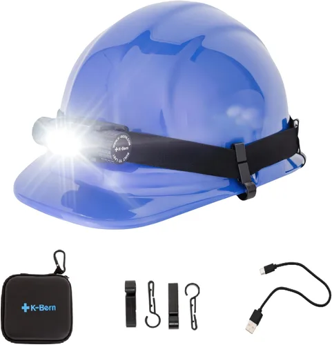 Vista 9 de Linterna frontal recargable, 1850 lúmenes, luces de cabeza ultra brillantes para la frente. Impermeable, ligera, de aluminio, batería de 3500 mAh