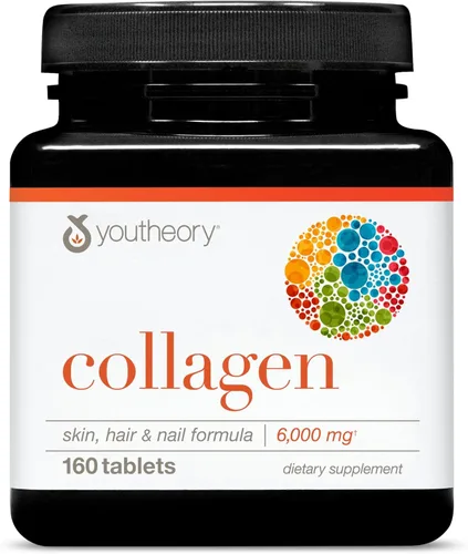 Vista 10 de Tabletas de colágeno Youtherory, RC.00300.US, Fórmula Avanzada con Vitamina C, 1