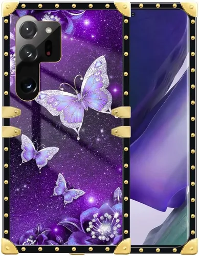 Vista 9 de Funda compatible con Samsung Galaxy S23 Ultra, J Crown Queen con estampado de leopardo de lujo, elegante, suave, TPU, a prueba de golpes, protección