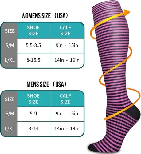 Vista 6 de Calcetines médicos de compresión de cobre para mujeres y hombres 6 pares el mejor apoyo para correr atletismo enfermería viajes
