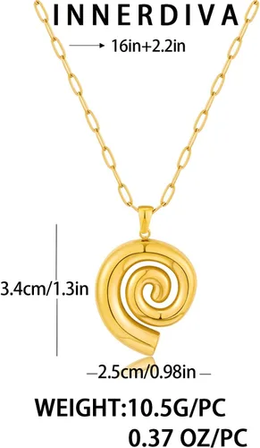 Vista 5 de Collar con colgante de concha marina de oro, collares bohemios, collares de playa de verano para mujer