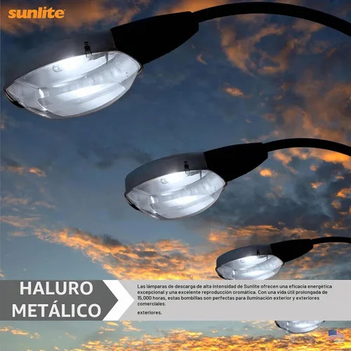 Vista 4 de Sunlite MP70/U/MED/PS 03641-SU - Bombilla de halogenuros metálicos protegidos de 70 W, base media, transparente