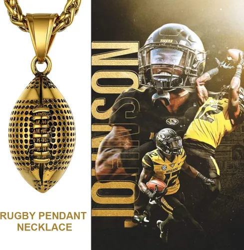Vista 2 de GOLDCHIC JEWELRY Sport Necklace for Men Boys, Customized Unisex Stainless Steel Baseball Cross necklaceSoccerFootballBasketball Necklace with Chain