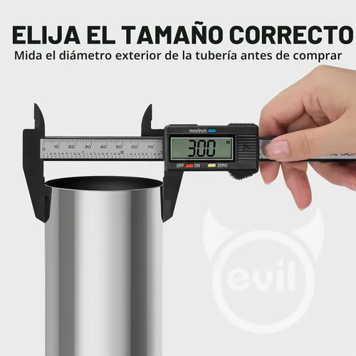 Vista 3 de EVIL ENERGY - Abrazadera para manguito de escape de acero inoxidable.