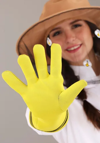 Vista 3 de Disfraz de Apicultora Ocupada para Mujer Multicolor